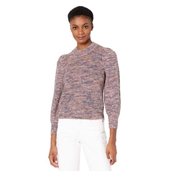 EUC Madewell Space dyed Eaton puff sleeve sweater, L - Picture 4 of 8